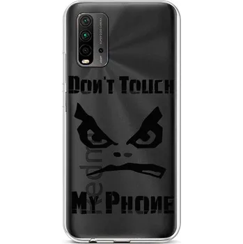 Pouzdro na mobilní telefon Kryt Xiaomi Redmi 9T silikon Don't Touch průhledný (obal neboli pouzdro na Xiaomi Redmi 9T)