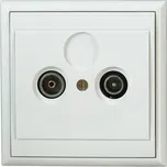 THAYA zásuvka anténní TV+R koncová i průběžná bílá kompletní 9298.1353.0 Kopp