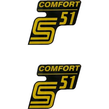 OEM Standard Samolepky S51 Comfort černo-žluté, Simson S51 42007
