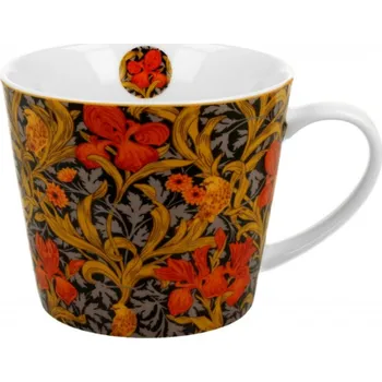 DUO Gifts DG - Velký porcelánový hrnek William Morris ORANŽOVÉ KOSATCE v dárkové krabičce - 610 ml