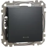 Tlačítko SEDNA Design/Elements č.1/0 s orientační kontrolkou antracit Schneider SDD114111L