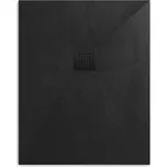 Sprchová vanička obdélníková SAT Alek 100x80 cm litý mramor černá SATALEK10080