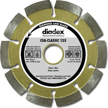 Řezný kotouč DIADEX diamantové kotouče Diamantový kotouč CSA-CLASSIC 230 mm, DIADEX