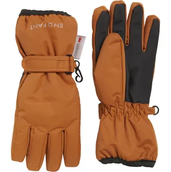 dívčí zimní kombinéza EN-FANT zimní rukavice Leather Brown 10-12 let