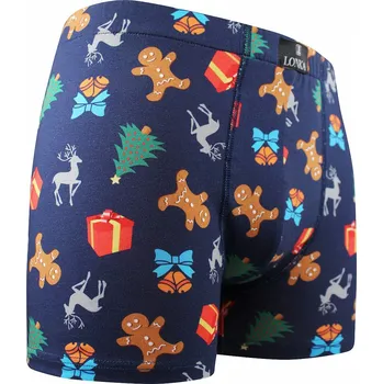 Boxerky KEVIN pánské barevné elastické boxerky - VÁNOCE M