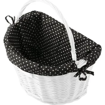 Dekorační potah do proutěného košíku CREDO black/white