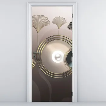 Fototapeta LuxusniObrazy.cz Fototapeta na dveře - Zlatohnědá abstrakce