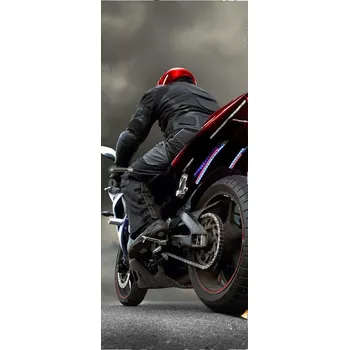 Fototapeta LuxusniObrazy.cz Fototapeta na dveře - Motorkář