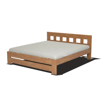 Postel Dřevěná postel JAKUB z bukového, jasanového nebo dubového masivu výrobce světspánku.cz. Dostupná ve všech rozměrech, včetně atypických. 200x200, olej Teak, jádrový buk