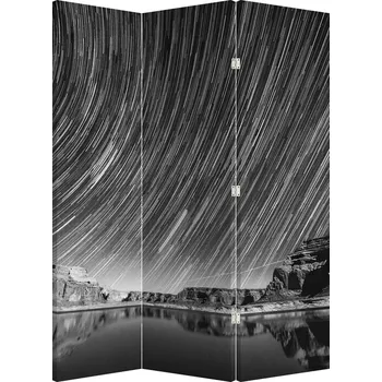 Paraván LuxusniObrazy.cz Paraván - Černobílá hvězdná obloha
