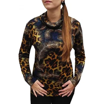 Dámská halenka Halenka UOMO & DONNA s pírky (rolák) Velikosti Uomo a Donna: 40