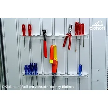 Zahradní domek Biohort Držák nářadí, tmavě šedá metalíza, 2 kusy v balení