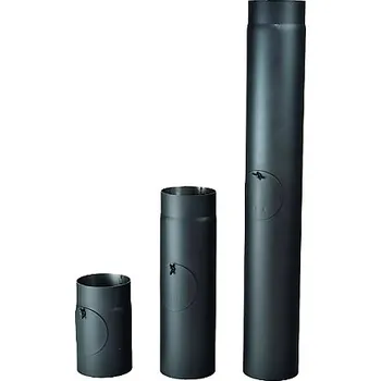 Krbová kamna Kovo KRAUS Roura kouřová silnostěnná s čistícím otvorem 120mm / 1000mm / 1,5mm