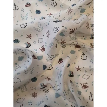 Přebalování PREM Látková plena s potiskem Oceán Bavlna, 70/70 cm