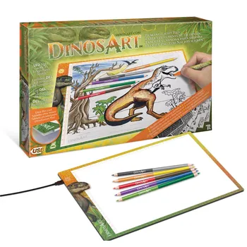 kreativní sada Tween Team Dinosart Obkreslovací světelná tabulka