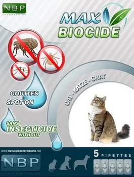 Antiparazitikum pro kočku NBP Laboratoire Max Biocide Spot On pro kočky 5x 1 ml