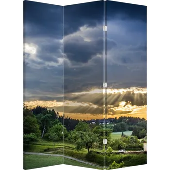 Paraván LuxusniObrazy.cz Paraván - Krajina s paprsky