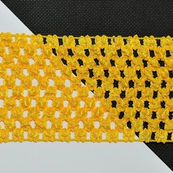 Síťovaná pruženka šíře 7 cm pro výrobu tutu sukýnek DAM, barva žlutá