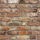 Vliesové tapety na zeď cihla oranžová WL2202