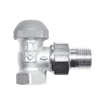 Ventil HERZ Termostatický ventil TS-98-VHF, 3/4" rohový, M30x1,5 s přednastavením,šedá krytka