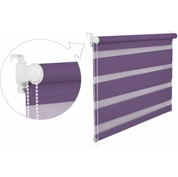 Roleta ZEBRA-SHOP Roleta DEN A NOC / MINI / STANDARD / fialová / BH 09 Barva mechanizmu: bílá, Výška: 150, Šířka: 30