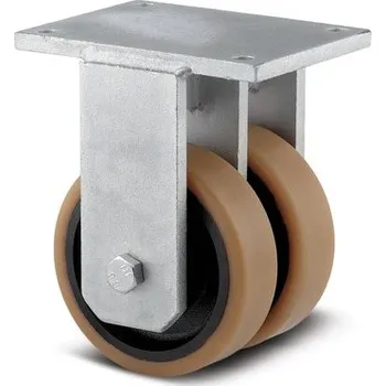 Pojezdové kolečko Omikron Twin TENTE Kolečka pro extrémní zatížení 100mm, dvojitá, pevná, plotýnka, 9958FTP100P65