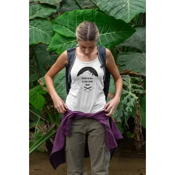 Dámské tílko Chodit na hory Barva: Bíla, Velikost: S