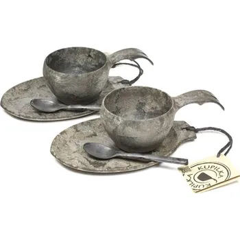 Kempingové nádobí Kupilka Slow Down set - 2x KUKSA - 210 ml + 2x talíř + 2x čajová lžička - Kelo (BLACK)