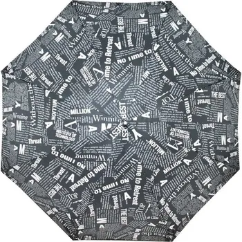 Deštník Bíločerný elegantní vystřelovací dámský holový deštník Vega