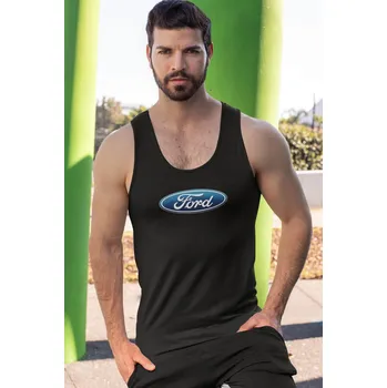 Pánské tílko Pánské tílko s logem auta Ford Barva: Černá, Velikost: L