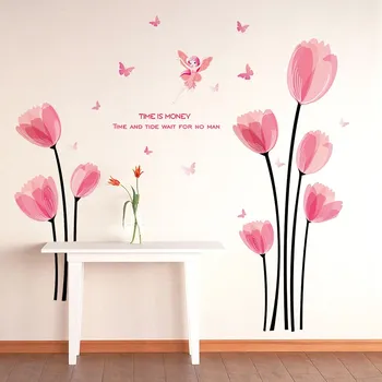 Samolepící dekorace Samolepka na zeď "Tulipány" 152x119cm