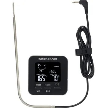 Kuchyňský teploměr Kuchařský teploměr KitchenAid KQ906G se sondou a časovačem