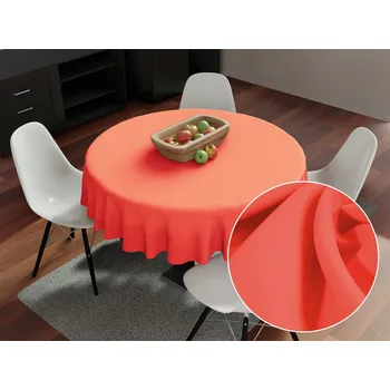 ubrus Dekorační kulatý ubrus Rongo RG-037 Korálový Ø 100 cm