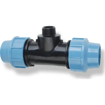 Vodovodní potrubí PE T-kus 90° DN 25x3/4" - vnější závit