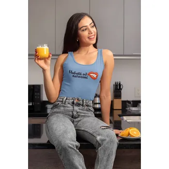 Dámské tílko Hubatá od narození Barva: Světlemodrá, Velikost: XS