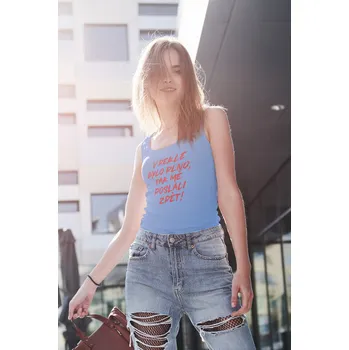 Dámské tílko V pekle bylo plno Barva: Světlemodrá, Velikost: XL