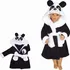 Dívčí župan Z&Z Chlupáčkový župan s kapucí a páskem Panda černý 86