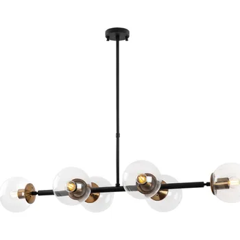 OPVIQ Závěsné osvětlení FAZ černé průhledné sklo