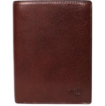 Peněženka Luxusní tmavěhnědá hladká kožená peněženka Marta Ponti no. B315R + RFID