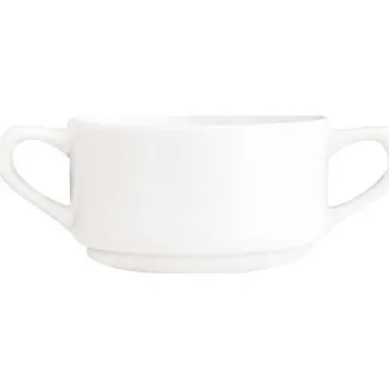 Polévková mísa SVING Šálek na polévku / na bujon, 2 ucha 275 ml porcelán bílý HOTEL
