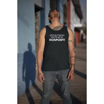 Pánské tílko Pánské tílko Když se ztratím Barva: Černá, Velikost: L