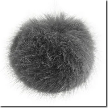 Jehlice Doplňky pro pletení NožkyDoPonožky Bambule z umělé kožešiny 02 šedá