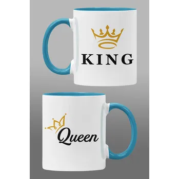 Hrnky pro zamilované KING/QUEEN Barva: Modrá