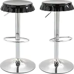 2x barová židle Kola | černá