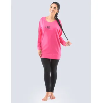 Dámské oblečení Gina Výhodné balení 5 kusů - Pyžamo dlouhé dámské 19127P Barva/Velikost: purpurová, černá / M