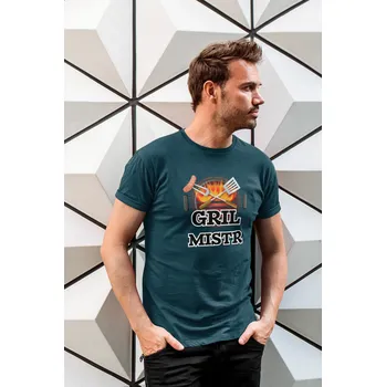 Pánské tričko Gril mistr Barva: Petrolejová modrá, Velikost: 4XL