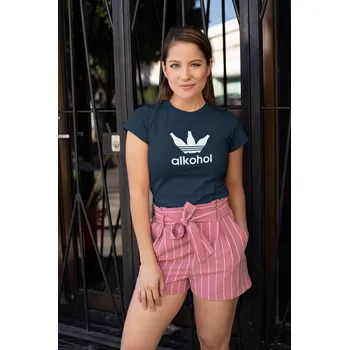 Dámské tričko Dámské tričko s lahvemi Barva: Petrolejová modrá, Velikost: XS