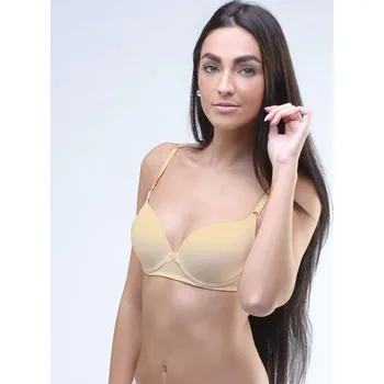 Podprsenka Gina Výhodné balení 5 kusů - Push-up podprsenka 17009P Barva/Velikost: koňak / 80D