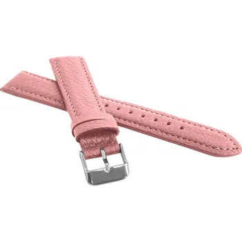Řemínek na hodinky Růžový polstrovaný řemínek BISON z luxusní kůže Top Grain LSHUP Šířka řemínku: 18mm
