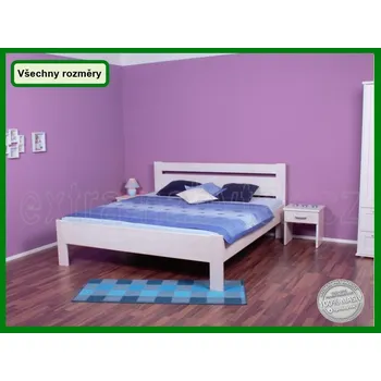 Postel Manželská postel Tina Šířka: 140x200, Moření: Ořech